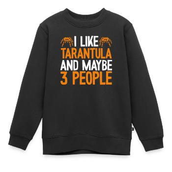 J’aime les tarentules - Sweat Premium enfant bio - noir - Devant - AI Model Kid Female (0cm)