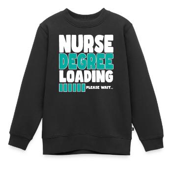 Une infirmière invite à la formation - Sweat Premium enfant bio - noir - Devant - AI Model Kid Female (0cm)