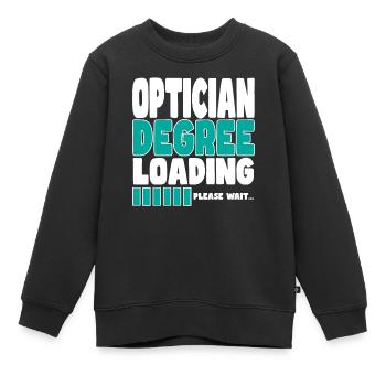 Opticien invite à la formation - Sweat Premium enfant bio - noir - Devant - AI Model Kid Female (0cm)