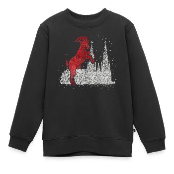 Cathédrale de Cologne Rouge Blanc Kölle Cologne Colonia Cologne - Sweat Premium enfant bio - noir - Devant - AI Model Kid Female (0cm)