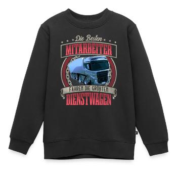 LKW Fahrer - Kinder Premium Organic Sweatshirt - Schwarz - Vorne - AI Model Kid Female (0cm)