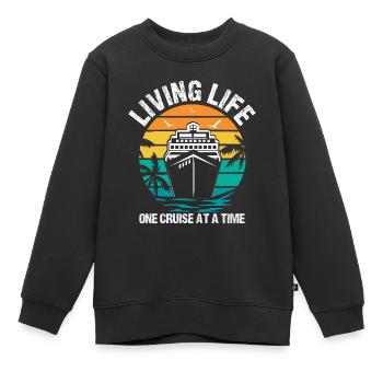 Live Live One Cruise Zu Einem Zeitschiff - Kinder Premium Organic Sweatshirt - Schwarz - Vorne - AI Model Kid Female (0cm)