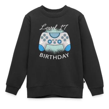 Level 17 Birthday Play Birthday Present - Kinder Premium Organic Sweatshirt - Schwarz - Vorne - AI Model Kid Female (0cm)