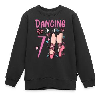 Ballettschuhe Tanzballerina 7 Ballett Geburtstag - Kinder Premium Organic Sweatshirt - Schwarz - Vorne - AI Model Kid Female (0cm)