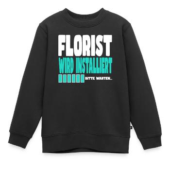 Florist wird installiert - Kinder Premium Organic Sweatshirt - Schwarz - Vorne - AI Model Kid Female (0cm)