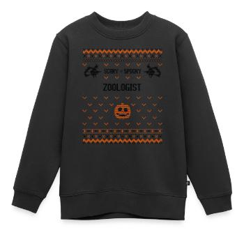 Gruseliger und gruseliger Zoologe - Kinder Premium Organic Sweatshirt - Schwarz - Vorne - AI Model Kid Female (0cm)