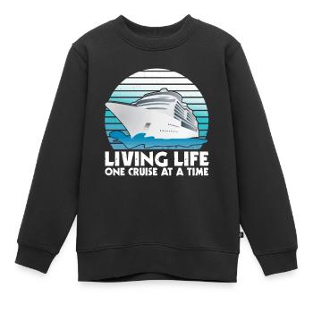 Live Live One Cruise Zu Einem Zeitschiff - Kinder Premium Organic Sweatshirt - Schwarz - Vorne - AI Model Kid Female (0cm)