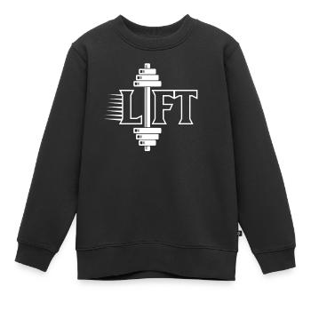 Lift Workout Gym Gewichtheben Gewichtheber - Kinder Premium Organic Sweatshirt - Schwarz - Vorne - AI Model Kid Female (0cm)