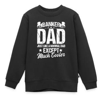 Banquier Banque Argent Banquier - Sweat Premium enfant bio - noir - Devant - AI Model Kid Female (0cm)