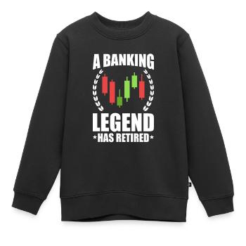 Banquier Banque Argent Banquier - Sweat Premium enfant bio - noir - Devant - AI Model Kid Female (0cm)