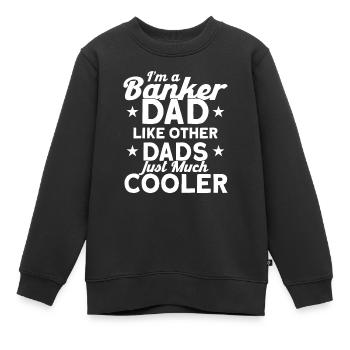 Banquier Banque Argent Banquier - Sweat Premium enfant bio - noir - Devant - AI Model Kid Female (0cm)