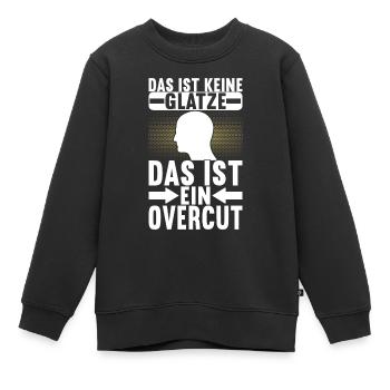 Glatze Glatzkopf - Kinder Premium Organic Sweatshirt - Schwarz - Vorne - AI Model Kid Female (0cm)