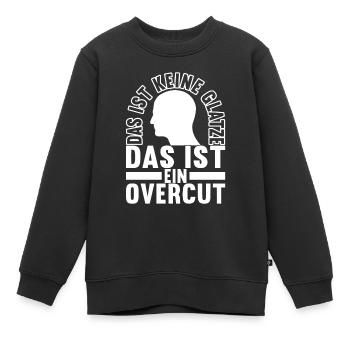Glatze Glatzkopf - Kinder Premium Organic Sweatshirt - Schwarz - Vorne - AI Model Kid Female (0cm)