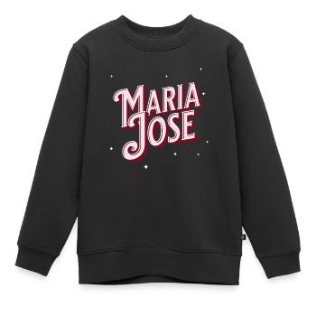 Maria Jose Namen personalisiert - Kinder Premium Organic Sweatshirt - Schwarz - Vorne - AI Model Kid Female (0cm)