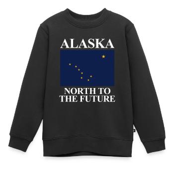 Alaska - Kinder Premium Organic Sweatshirt - Schwarz - Vorne - AI Model Kid Female (0cm)