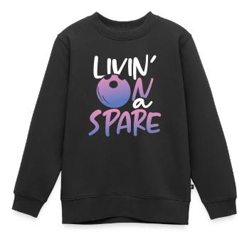 S’en sortir avec peu - Sweat Premium enfant bio - noir - Devant - AI Model Kid Female (0cm)