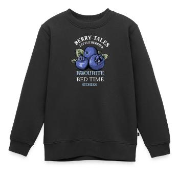 Blaubeere Heidelbeere Strauch Wald Waldfrucht - Kinder Premium Organic Sweatshirt - Schwarz - Vorne - AI Model Kid Female (0cm)