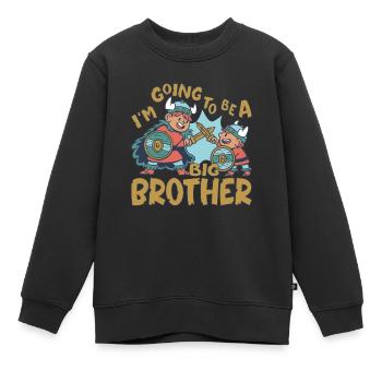Big Brother Viking Going To Be A Big Brother - Kids Premium Organic Sweatshirt - black - Front - AI Model Kid Female (0cm)