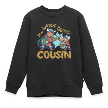Bald Großer Cousin Verkündung Winkinger Cousins - Kinder Premium Organic Sweatshirt - Schwarz - Vorne - AI Model Kid Female (0cm)