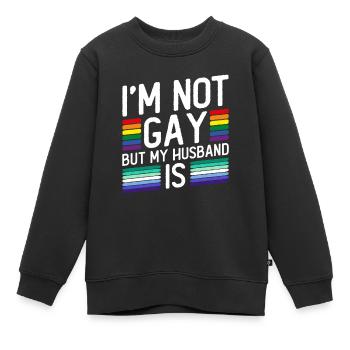 Schwuler Bräutigam Homosexuell Hochzeit Schwul - Kinder Premium Organic Sweatshirt - Schwarz - Vorne - AI Model Kid Female (0cm)