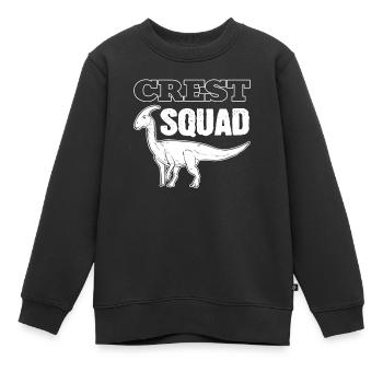 Crest Squad Parasaurolophus Dinosaur - Kinder Premium Organic Sweatshirt - Schwarz - Vorne - AI Model Kid Female (0cm)