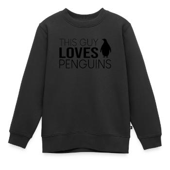 Typ Pinguin Spruch - Kinder Premium Organic Sweatshirt - Schwarz - Vorne - AI Model Kid Female (0cm)