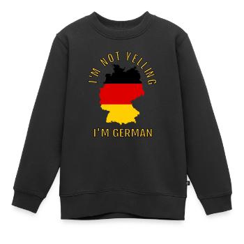 Ich schreie nicht Ich bin Deutsche - Kinder Premium Organic Sweatshirt - Schwarz - Vorne - AI Model Kid Female (0cm)
