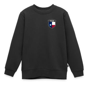Texas - Kinder Premium Organic Sweatshirt - Schwarz - Vorne - AI Model Kid Female (0cm)