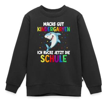 Machs gut Kindergarten ich rocke jetzt die Schule - Kinder Premium Organic Sweatshirt - Schwarz - Vorne - AI Model Kid Female (0cm)