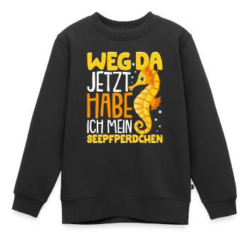 Seepferdchen bestanden - Kinder Premium Organic Sweatshirt - Schwarz - Vorne - AI Model Kid Female (0cm)