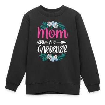 Jardin Mère et Jardinier Mama Horticulture - Sweat Premium enfant bio - noir - Devant - AI Model Kid Female (0cm)