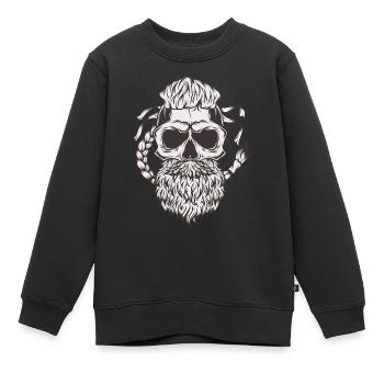 Wikinger Kopf - Kinder Premium Organic Sweatshirt - Schwarz - Vorne - AI Model Kid Female (0cm)