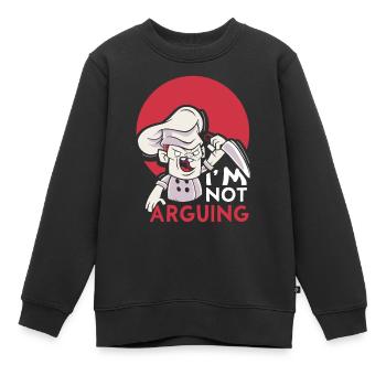 Je soutiens que je n’argumente pas argument - Sweat Premium enfant bio - noir - Devant - AI Model Kid Female (0cm)