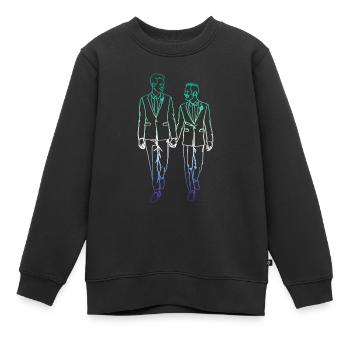 Schwuler Bräutigam Homosexuell Hochzeit Schwul - Kinder Premium Organic Sweatshirt - Schwarz - Vorne - AI Model Kid Female (0cm)