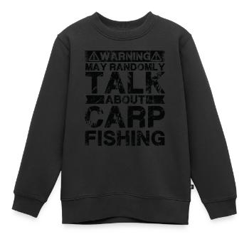 Pêche - Poisson carpe - Sweat Premium enfant bio - noir - Devant - AI Model Kid Female (0cm)