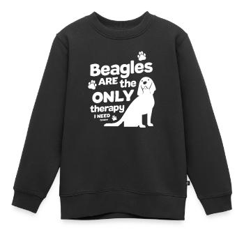 Beagle - Kinder Premium Organic Sweatshirt - Schwarz - Vorne - AI Model Kid Female (0cm)