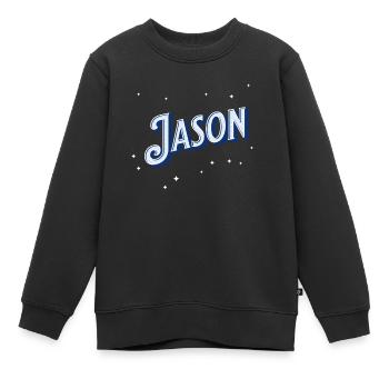 Noms de Jason personnalisés - Sweat Premium enfant bio - noir - Devant - AI Model Kid Female (0cm)