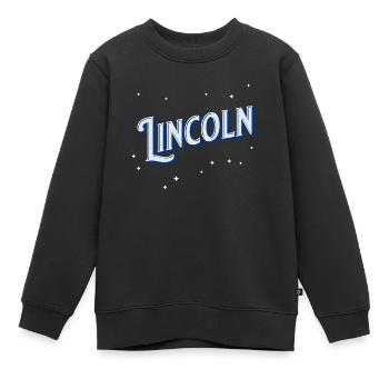 Lincoln Namen personalisiert - Kinder Premium Organic Sweatshirt - Schwarz - Vorne - AI Model Kid Female (0cm)