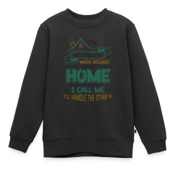 Was Zu Tun Ist, Wenn Sie Ihr Haus Verkaufen - Kinder Premium Organic Sweatshirt - Schwarz - Vorne - AI Model Kid Female (0cm)