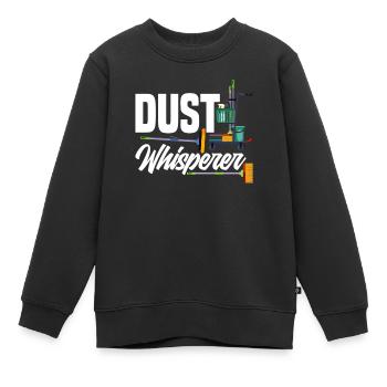 Schulhausmeister Staub Flüsterer - Kinder Premium Organic Sweatshirt - Schwarz - Vorne - AI Model Kid Female (0cm)