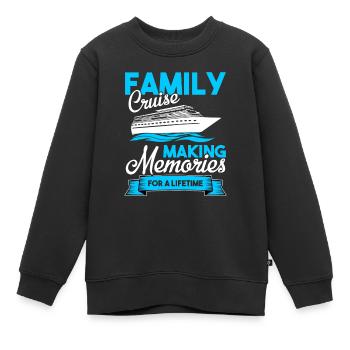 Croisière Croisière Vacances Croisière Familiale - Sweat Premium enfant bio - noir - Devant - AI Model Kid Female (0cm)