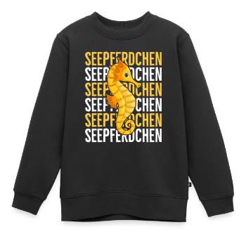 Seepferdchen bestanden - Kinder Premium Organic Sweatshirt - Schwarz - Vorne - AI Model Kid Female (0cm)