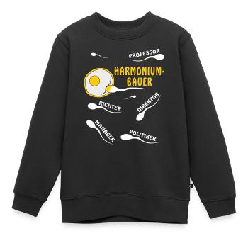 HARMONIUM BUILDER - Kids Premium Organic Sweatshirt - black - Front - AI Model Kid Female (0cm)