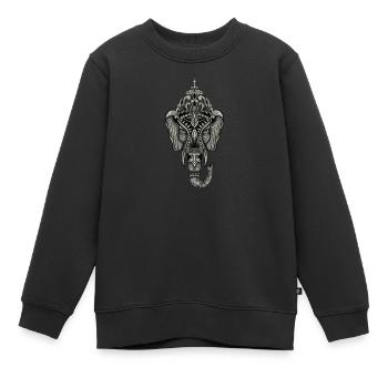 Ganesha I Hindouisme Bouddhisme Motif pour - Sweat Premium enfant bio - noir - Devant - AI Model Kid Female (0cm)