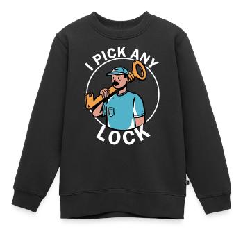 Technologie de sécurité de serrurier - Sweat Premium enfant bio - noir - Devant - AI Model Kid Female (0cm)