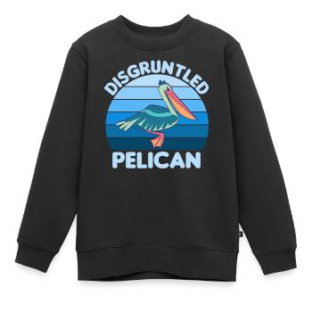 Pelikan Pelikane Vögel Wasservogel - Kinder Premium Organic Sweatshirt - Schwarz - Vorne - AI Model Kid Female (0cm)