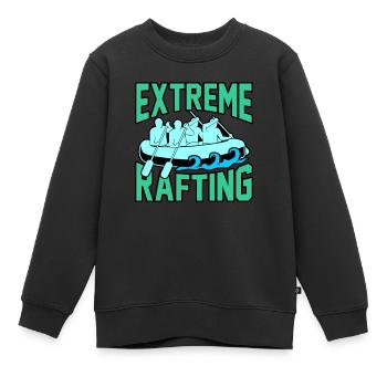 Rafting extrême - Sweat Premium enfant bio - noir - Devant - AI Model Kid Female (0cm)