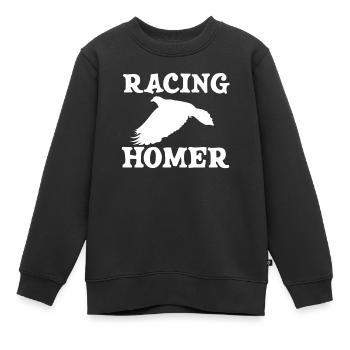 pigeon voyageur - Sweat Premium enfant bio - noir - Devant - AI Model Kid Female (0cm)