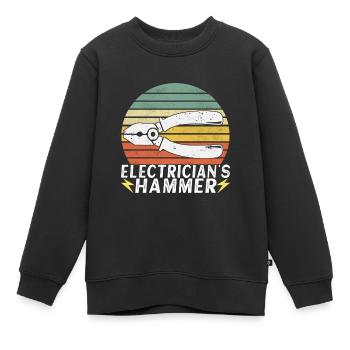 Electrician Electronics Technician - Kids Premium Organic Sweatshirt - black - Front - AI Model Kid Female (0cm)