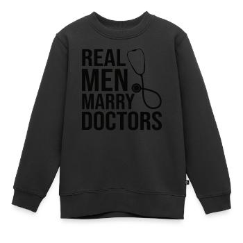 Épouse Mère Docteur Doctorat Plaisir Académique - Sweat Premium enfant bio - noir - Devant - AI Model Kid Female (0cm)